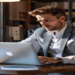 Austrian professional man in Vienna office with laptop reviewing e-invoicing go-live checklist for 2026 compliance